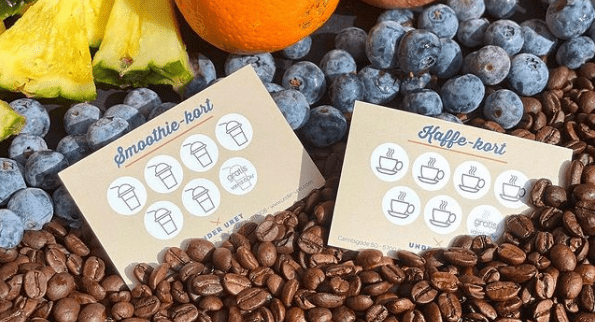 kaffe og smoothie kort